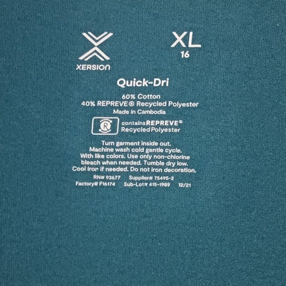 Girl's Xersion Green GRL PWR Shirt- Sizes L, XL - Picture 4 of 4